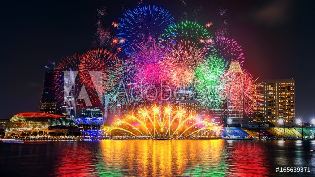 Bild på Firework display in Singapore